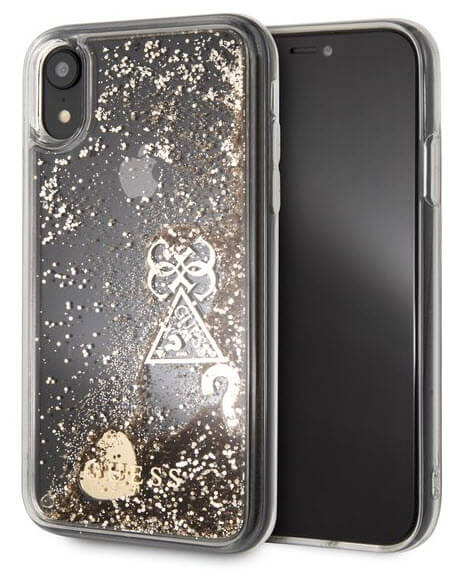 Guess Liquid Glitter Hard Case iPhone XR goud GUHCI61GLHFLGO