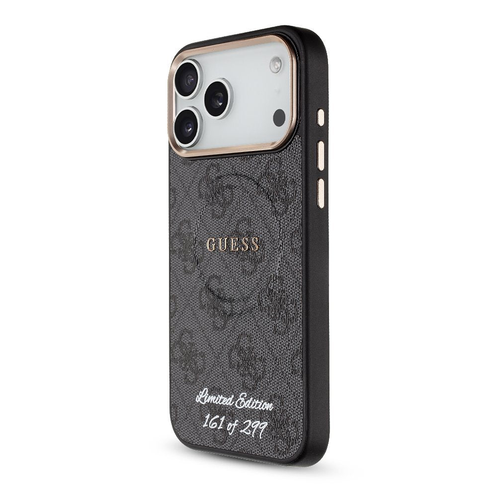 Guess PU 4G MagSafe Strap Limited Edition of 299 Case iPhone 17 Pro Max/18 Pro Max Zwart