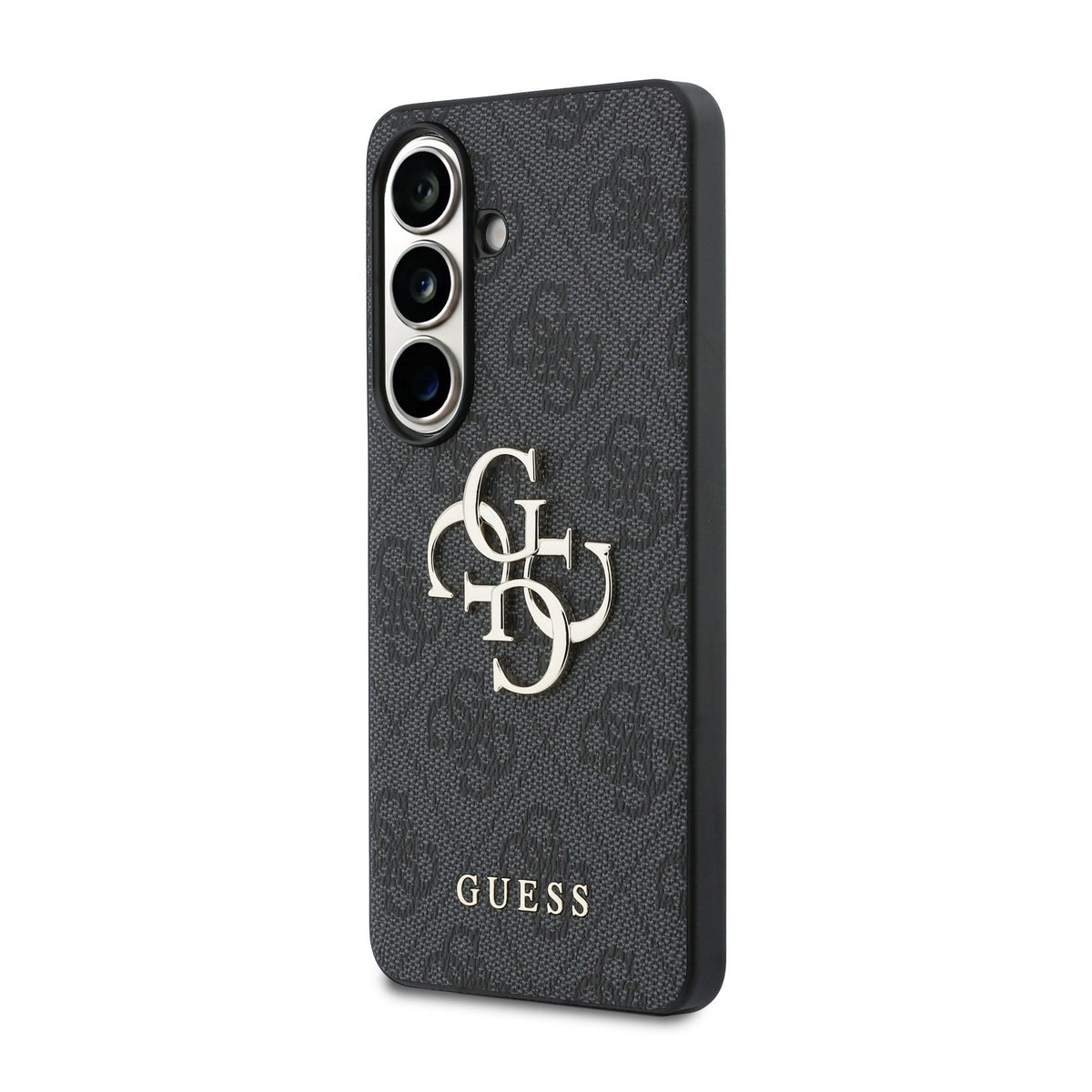 Guess PU 4G Metal Logo Case Samsung Galaxy S26 Plus Grijs