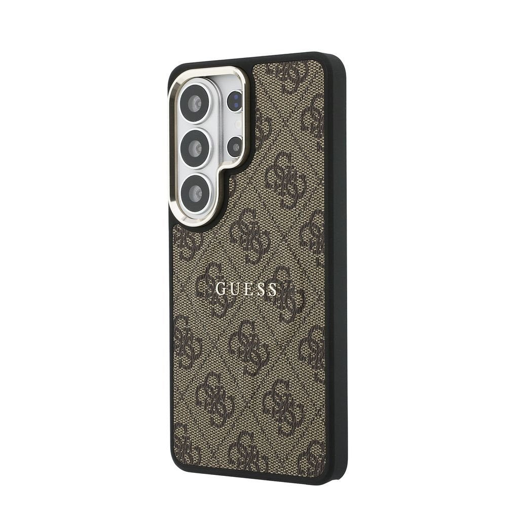Guess PU Leather 4G Goud Frame Magnetic Case Samsung Galaxy S26 Ultra Bruin