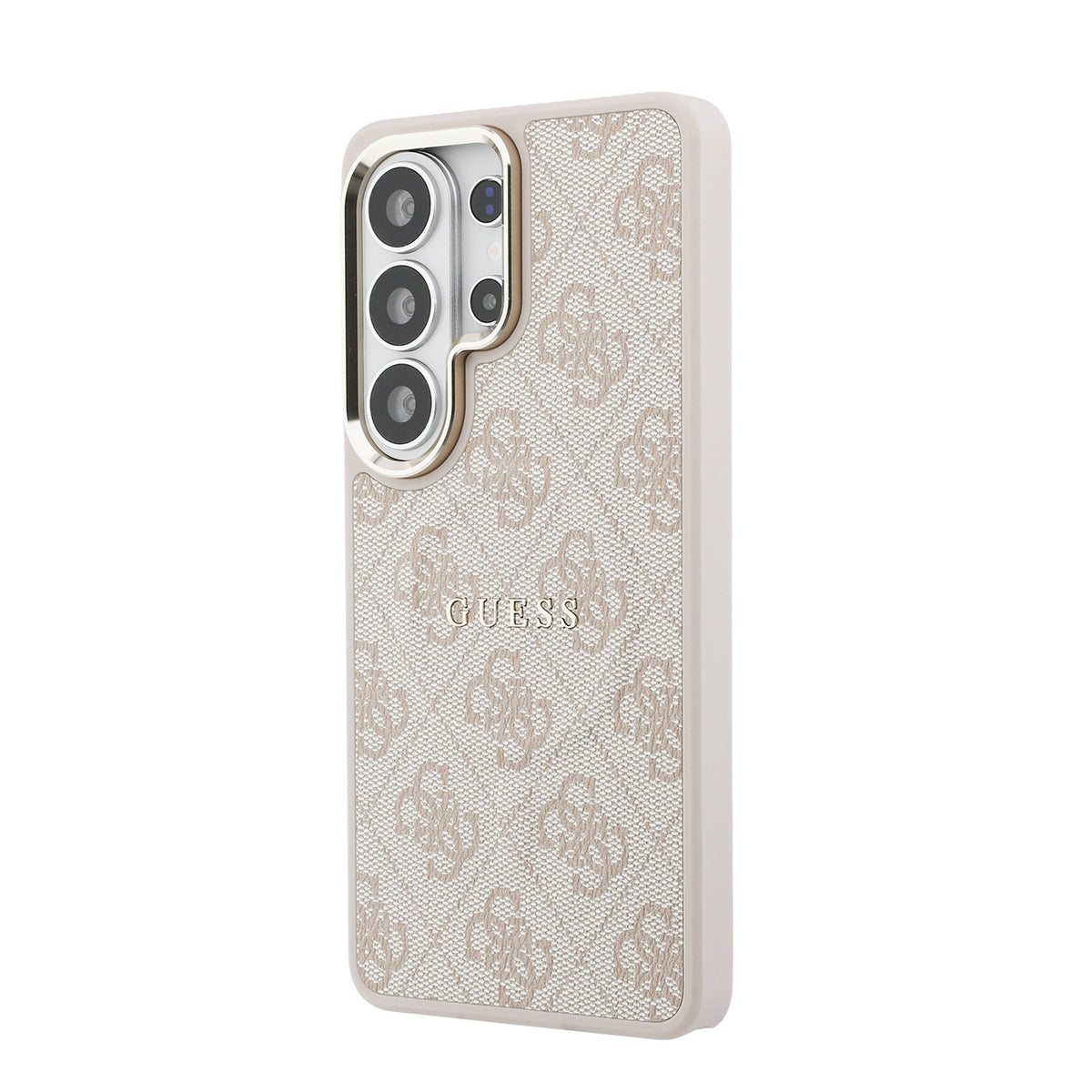 Guess PU Leather 4G Goud Frame Magnetic Case Samsung Galaxy S26 Ultra Roze