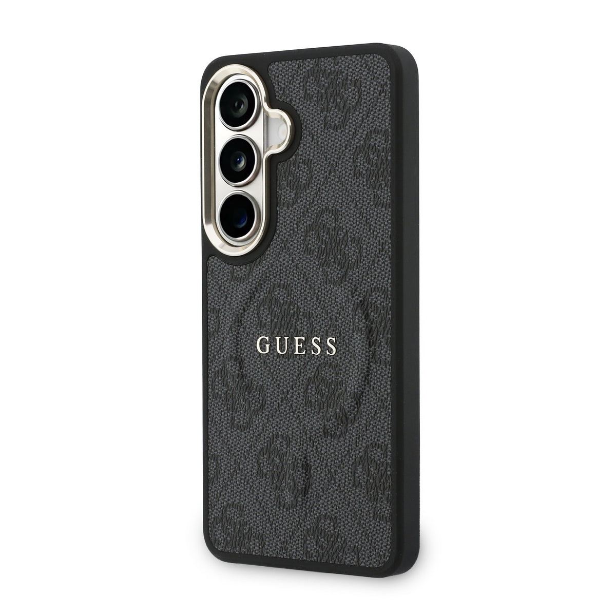 Guess PU Leather 4G Goud Frame Magnetic Case Samsung Galaxy S26 Zwart