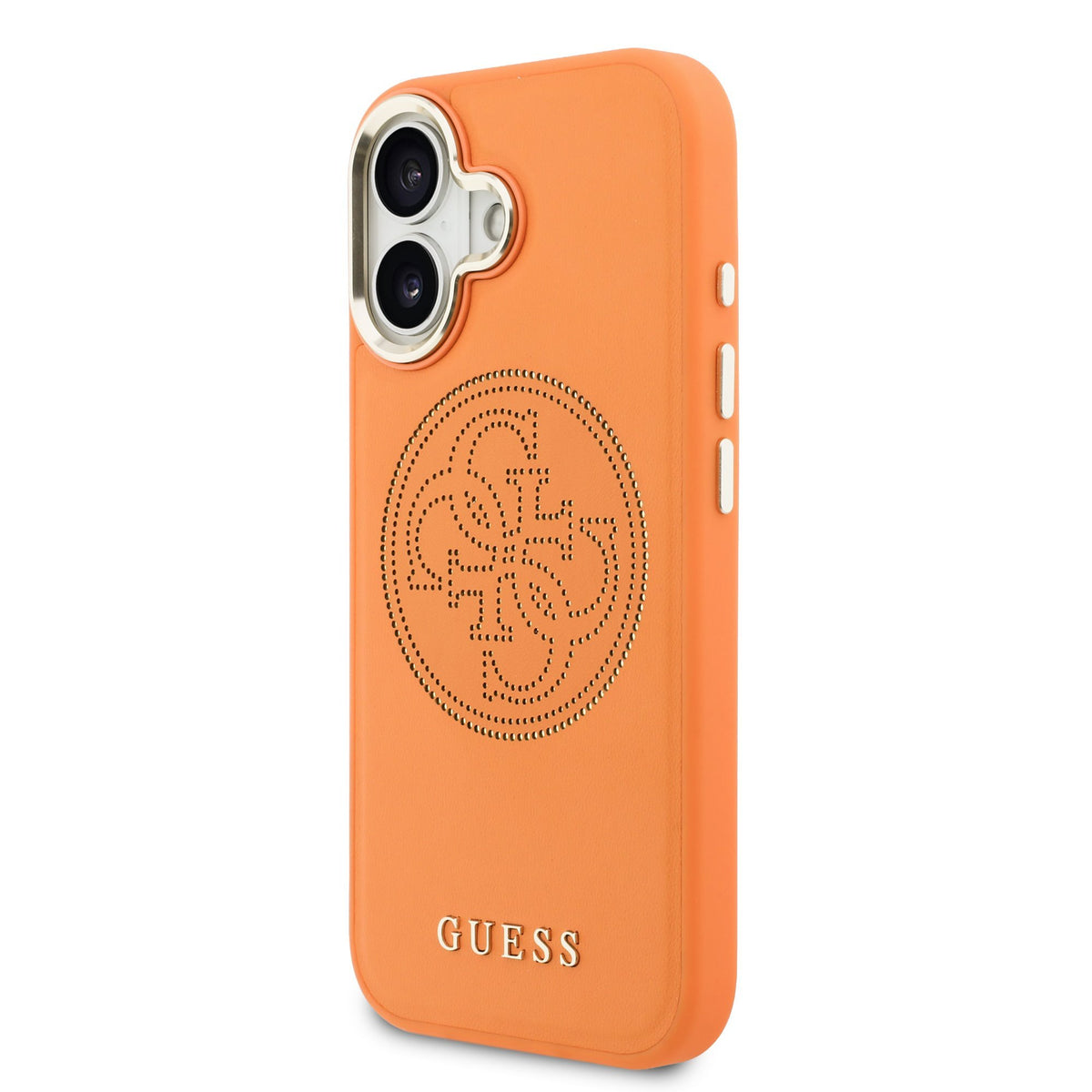 Guess PU Perforated 4G Logo MagSafe Case iPhone 17 Oranje