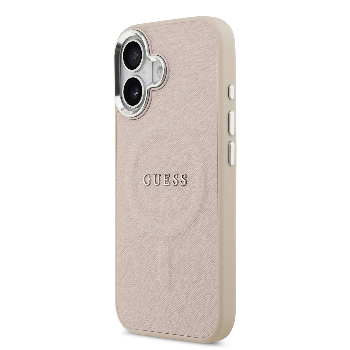 Guess PU Saffiano MagSafe Case iPhone 17 Roze