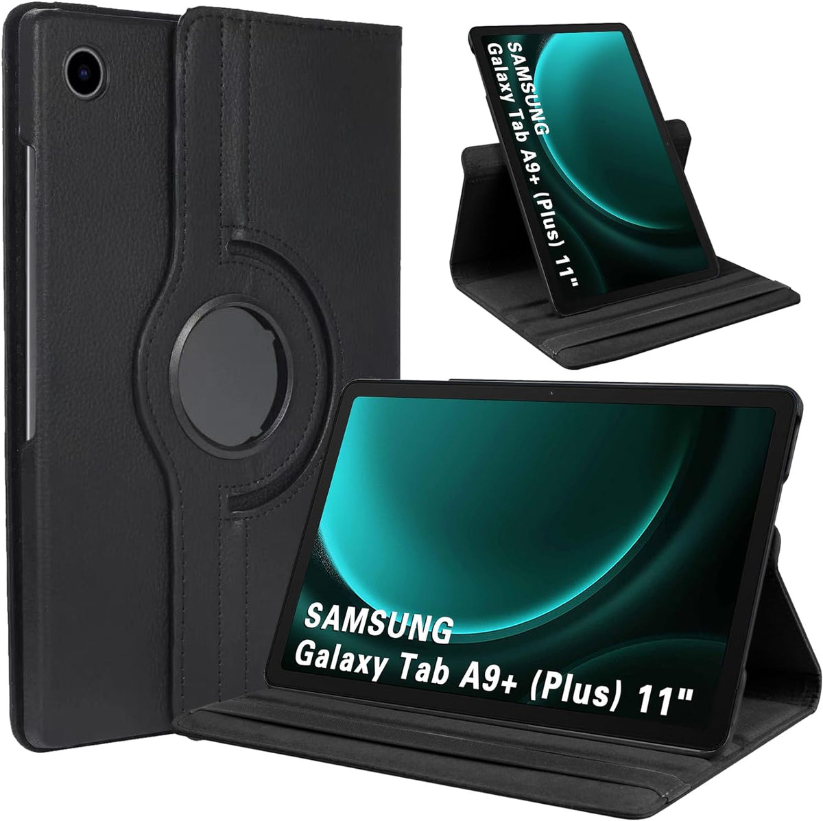Hoes draaibaar Samsung Galaxy Tab A9+/A11+ zwart