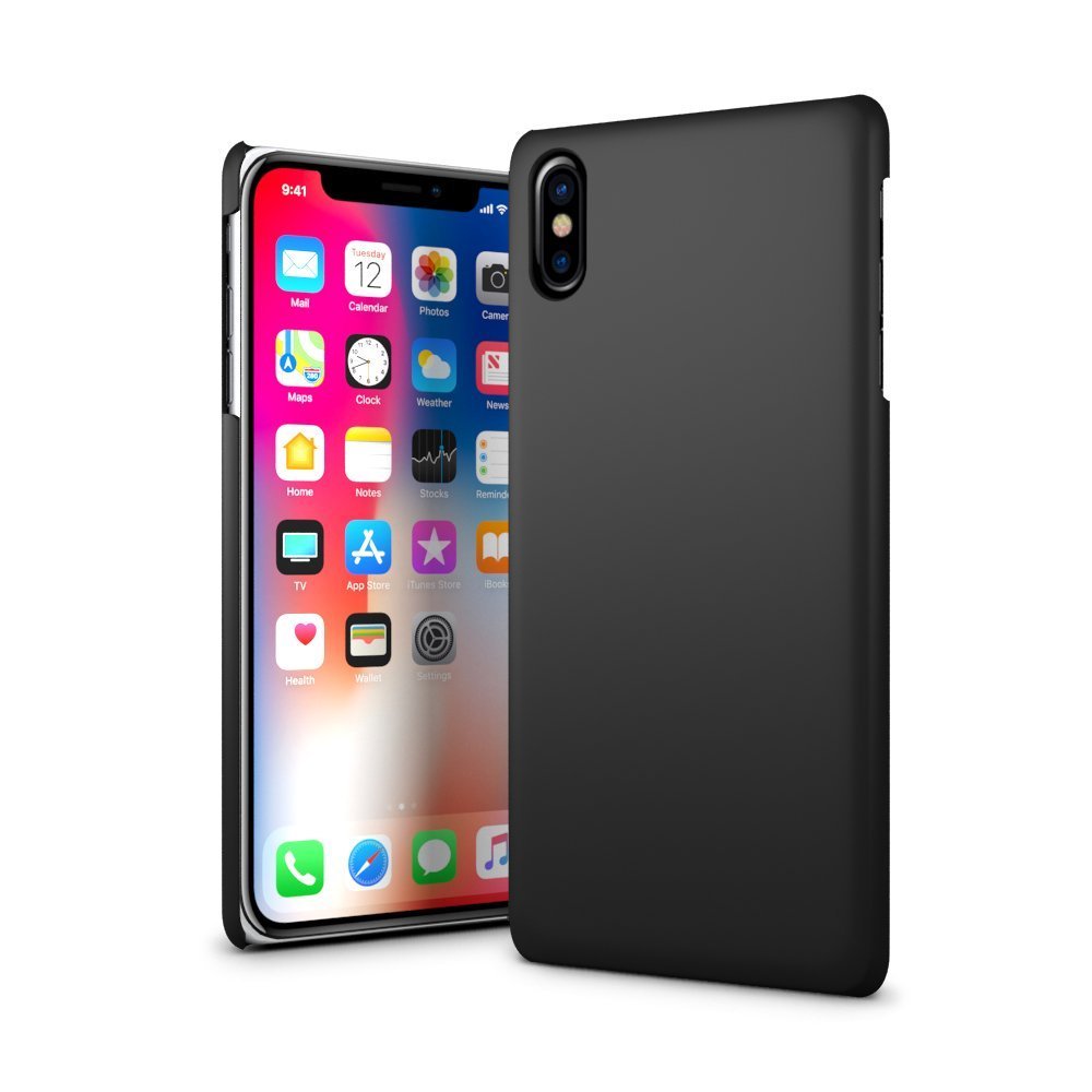 Hoesje Apple iPhone X hard case zwart