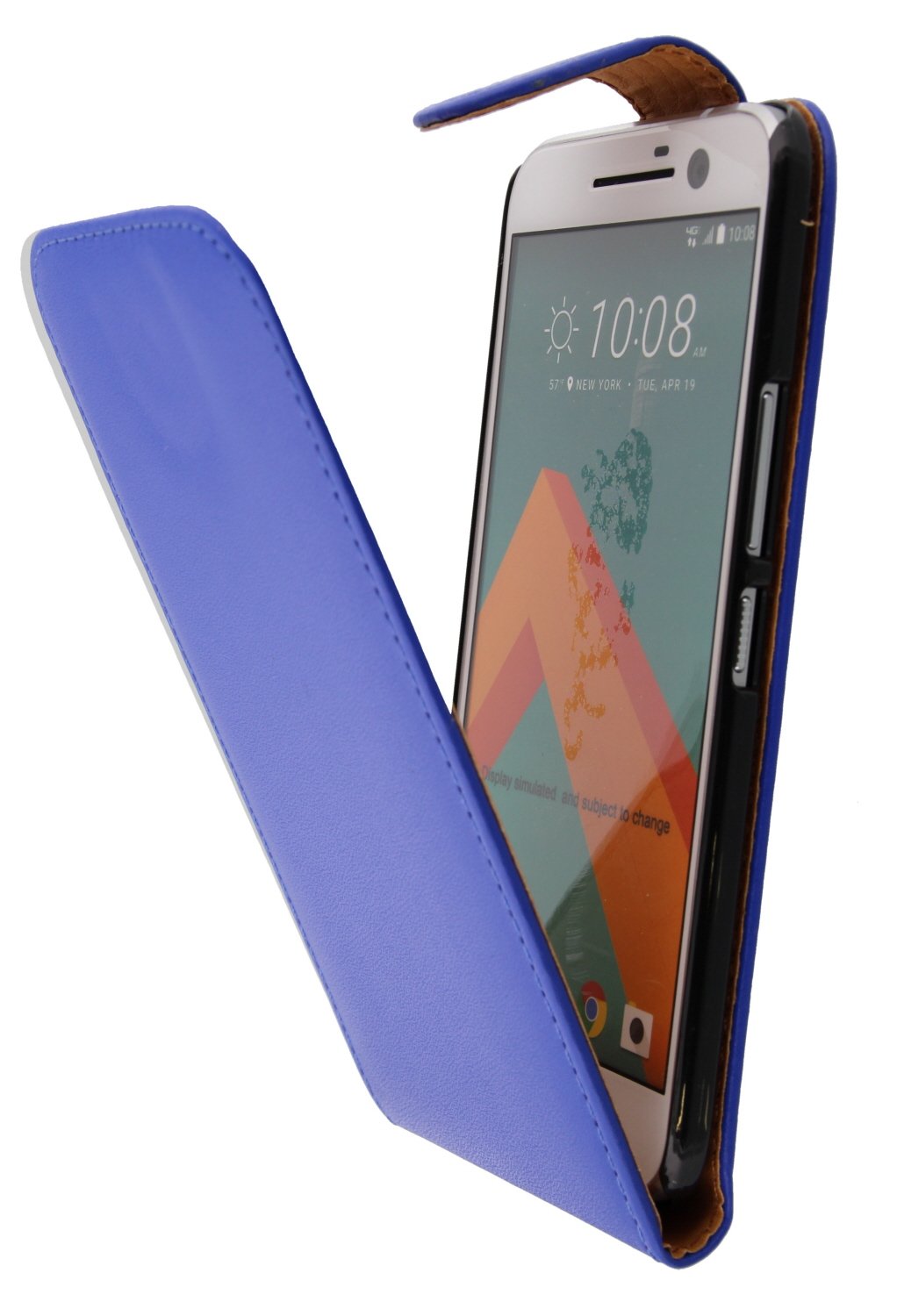 Hoesje HTC 10 flip case blauw