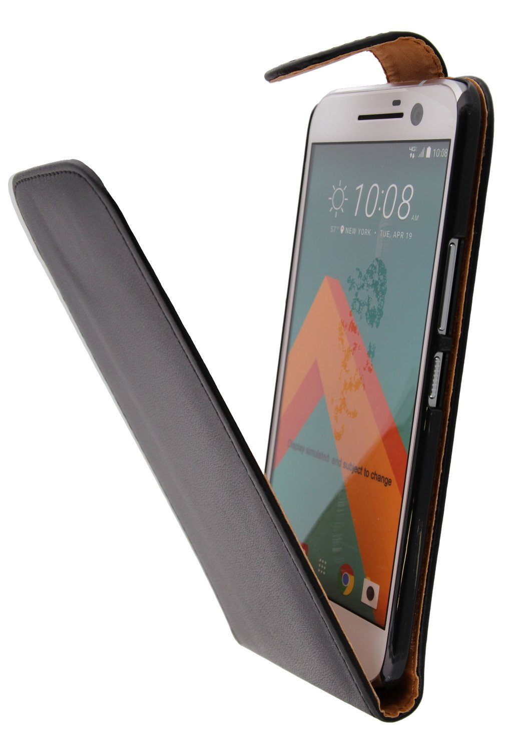 Hoesje HTC 10 flip case zwart