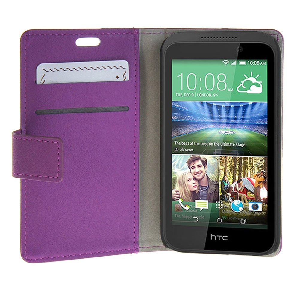 Hoesje HTC Desire 320 flip wallet paars