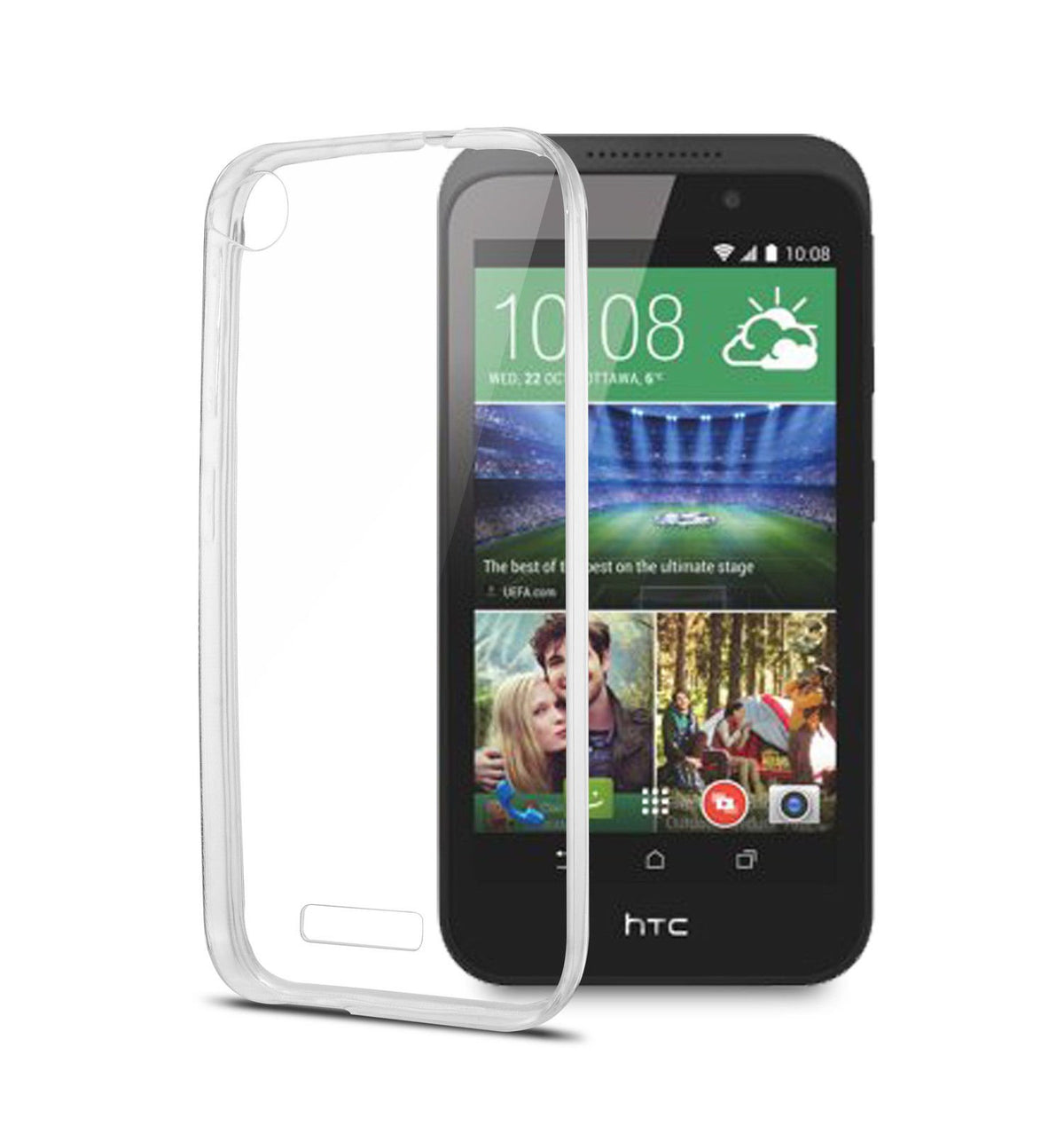 Hoesje HTC Desire 320 hard case transparant