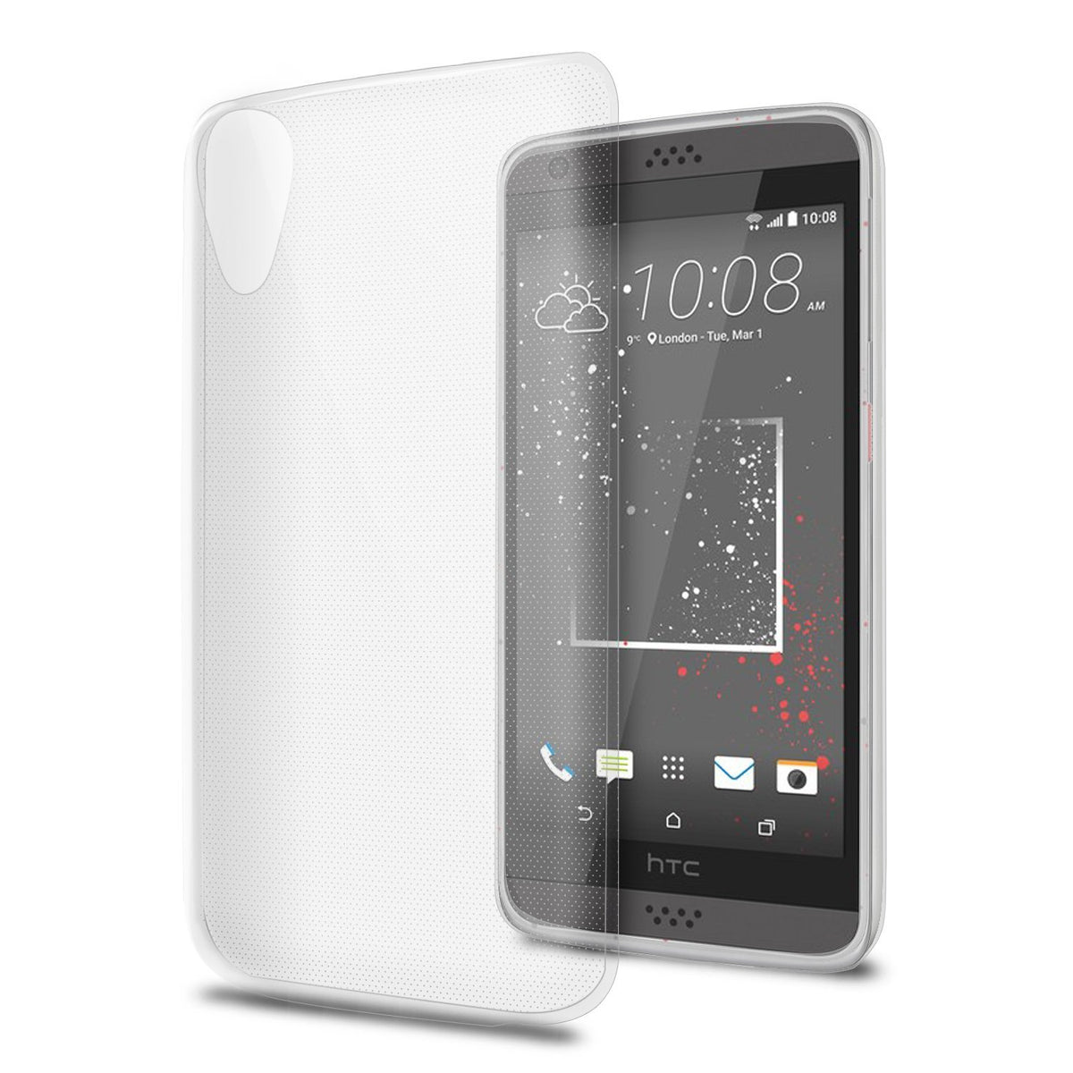 Hoesje HTC Desire 530 flexi bumper - 0,3mm - doorzichtig