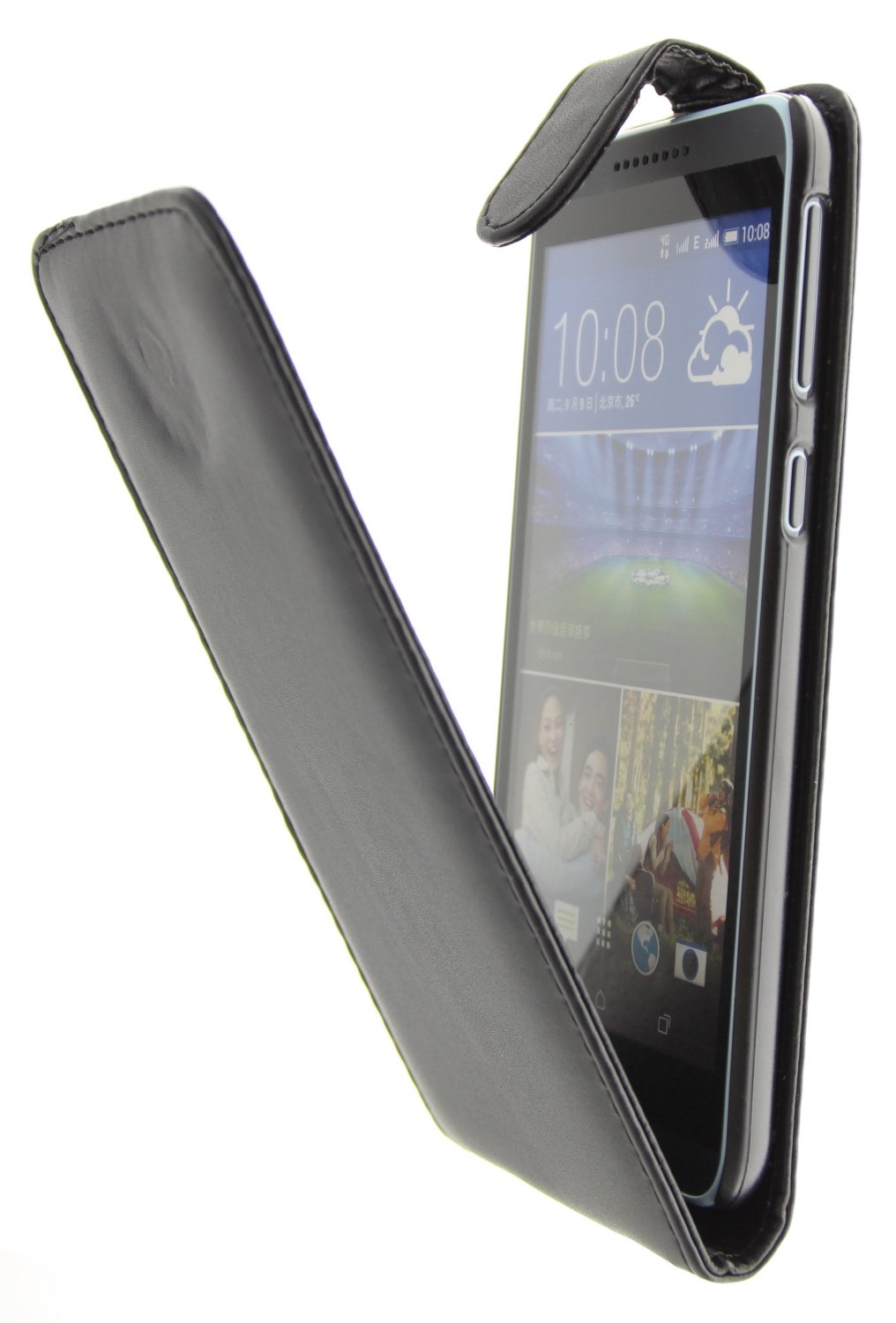 Hoesje HTC Desire 820 flip case zwart