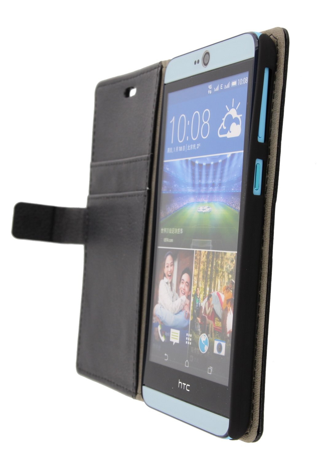 Hoesje HTC Desire 826 flip wallet zwart