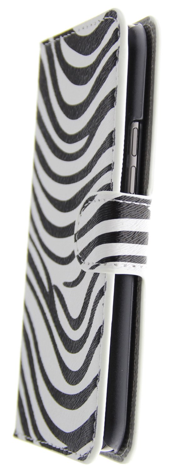 Hoesje HTC One M9 flip wallet zebra
