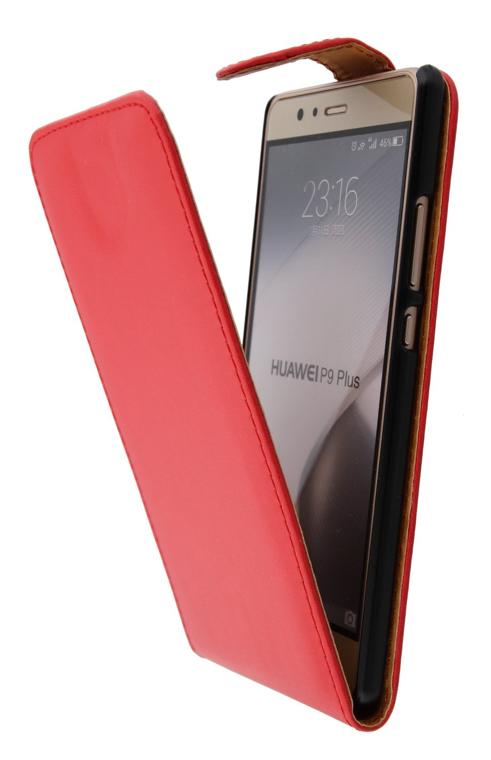 Hoesje Huawei P9 Plus flip case rood