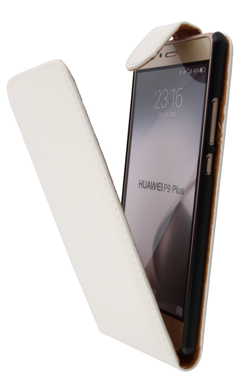 Hoesje Huawei P9 Plus flip case wit