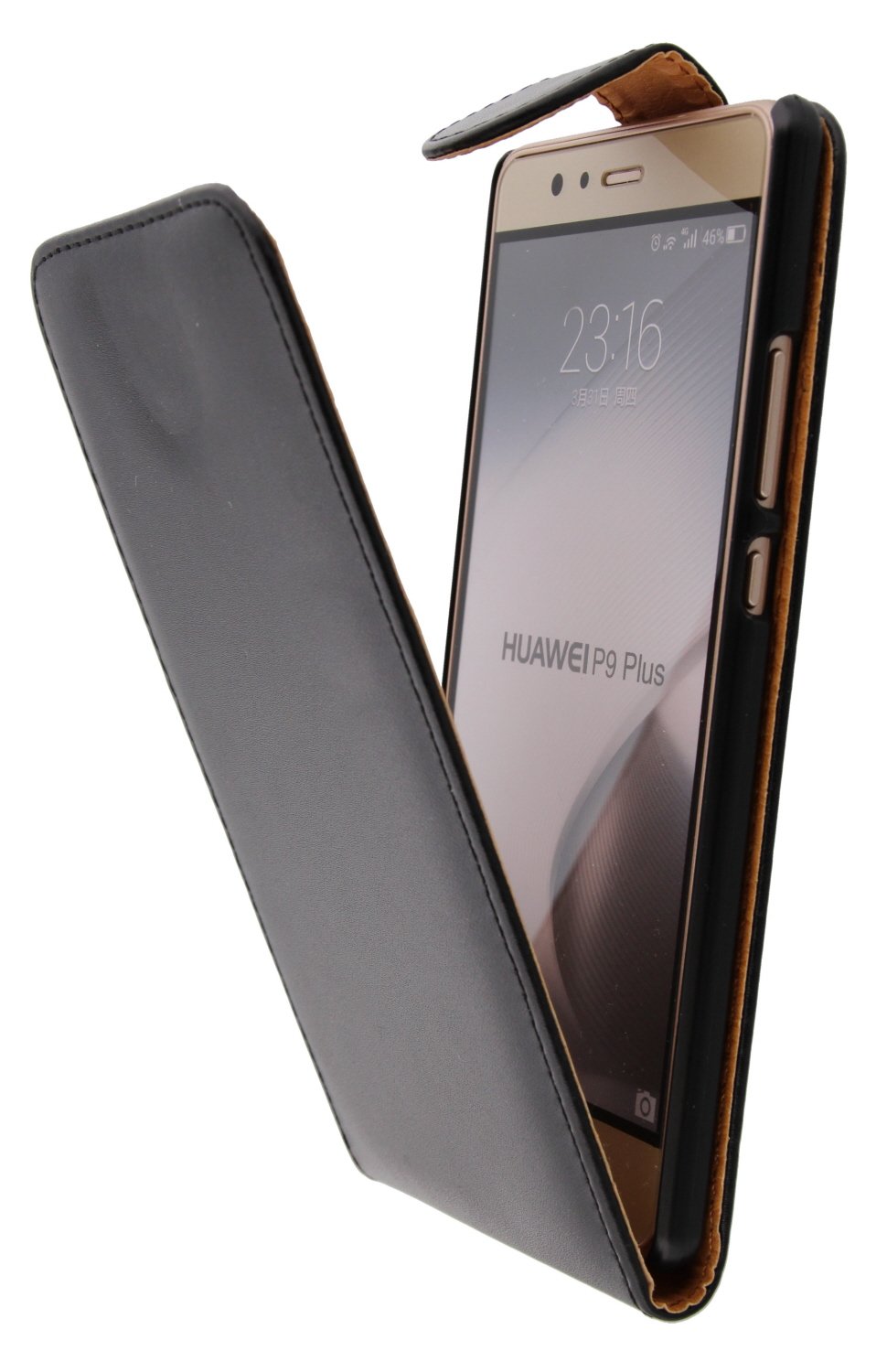 Hoesje Huawei P9 Plus flip case zwart
