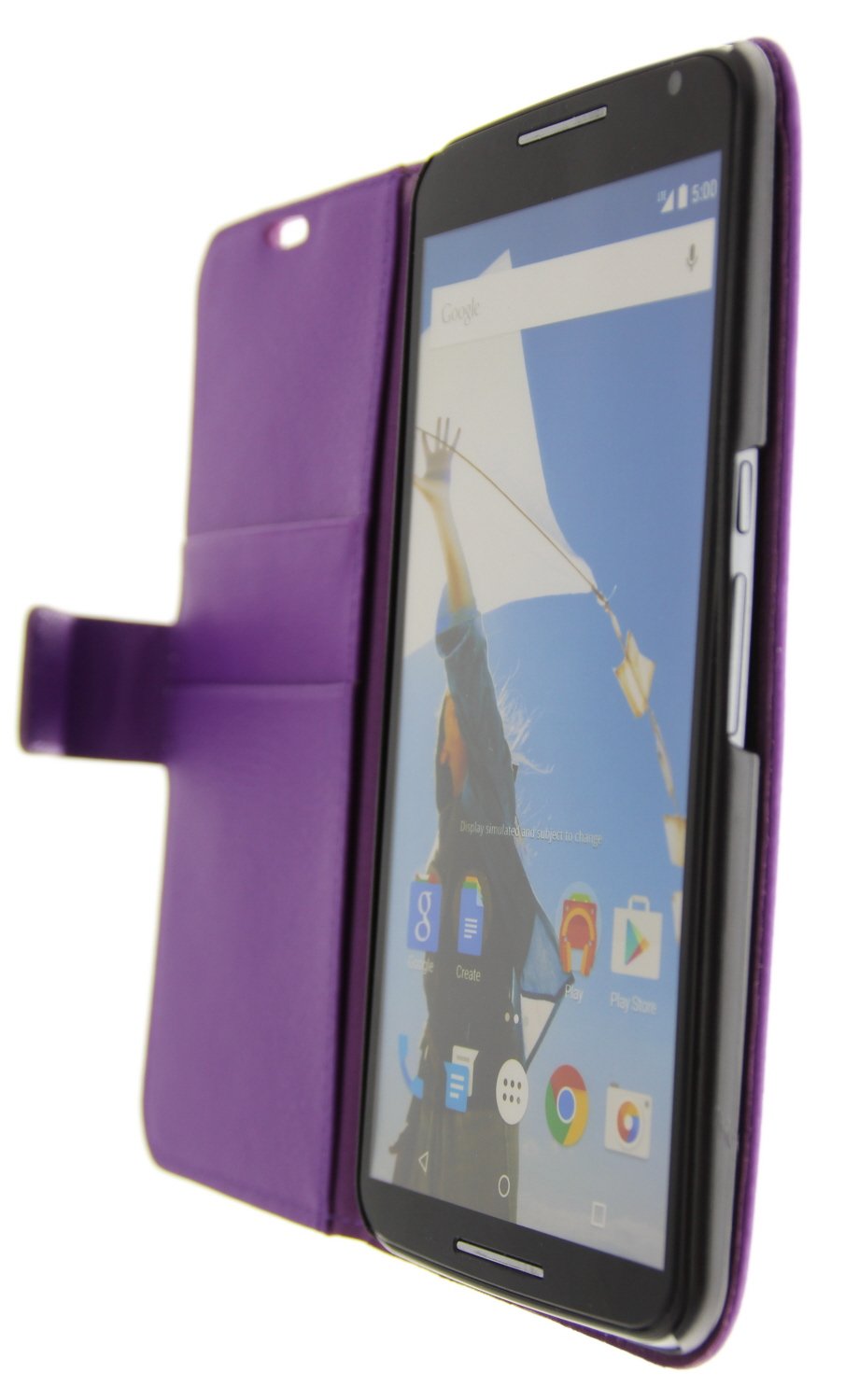 Hoesje Motorola Nexus 6 flip wallet paars