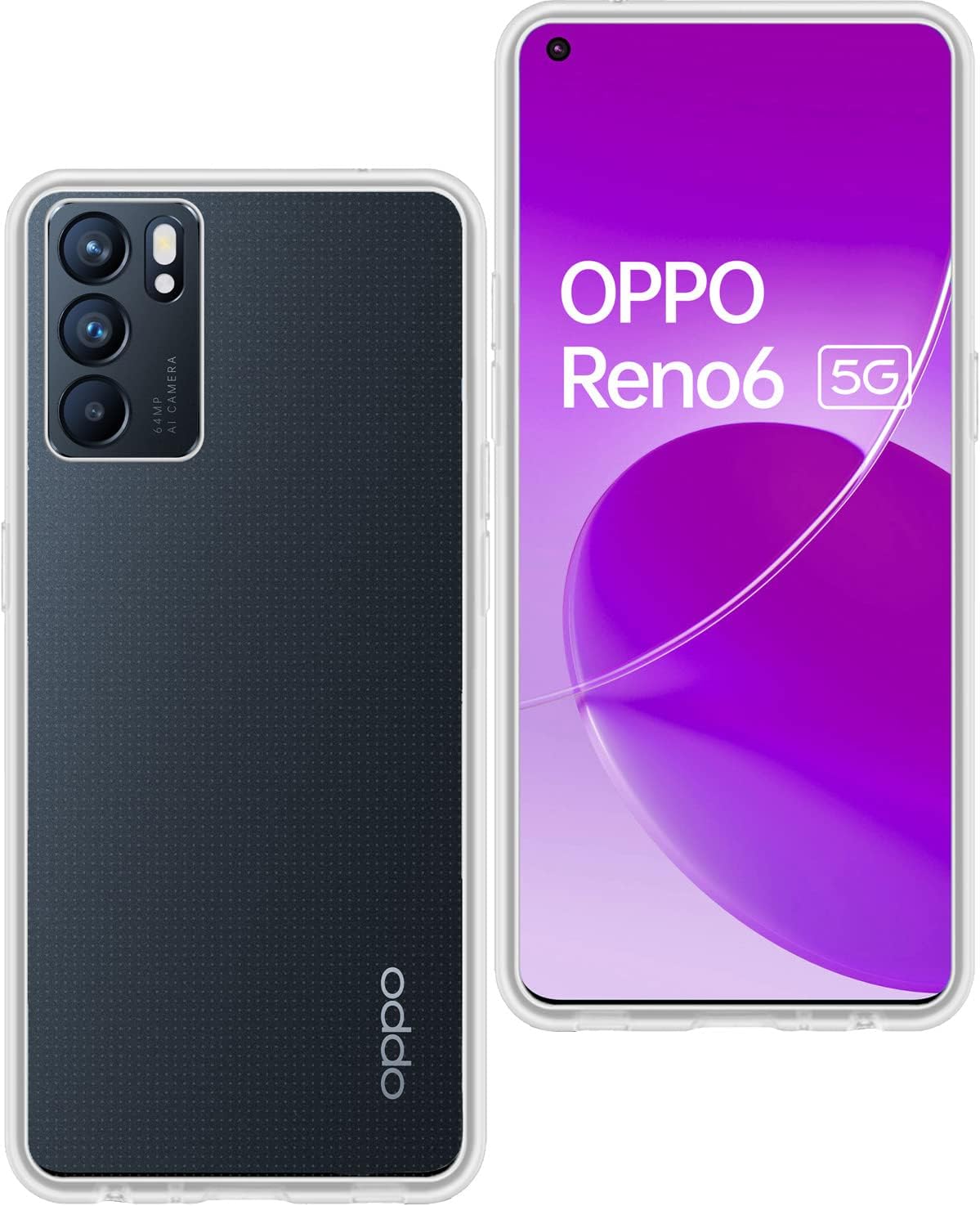 Hoesje Oppo Reno6 5G Flexi bumper - 0,3mm - doorzichtig