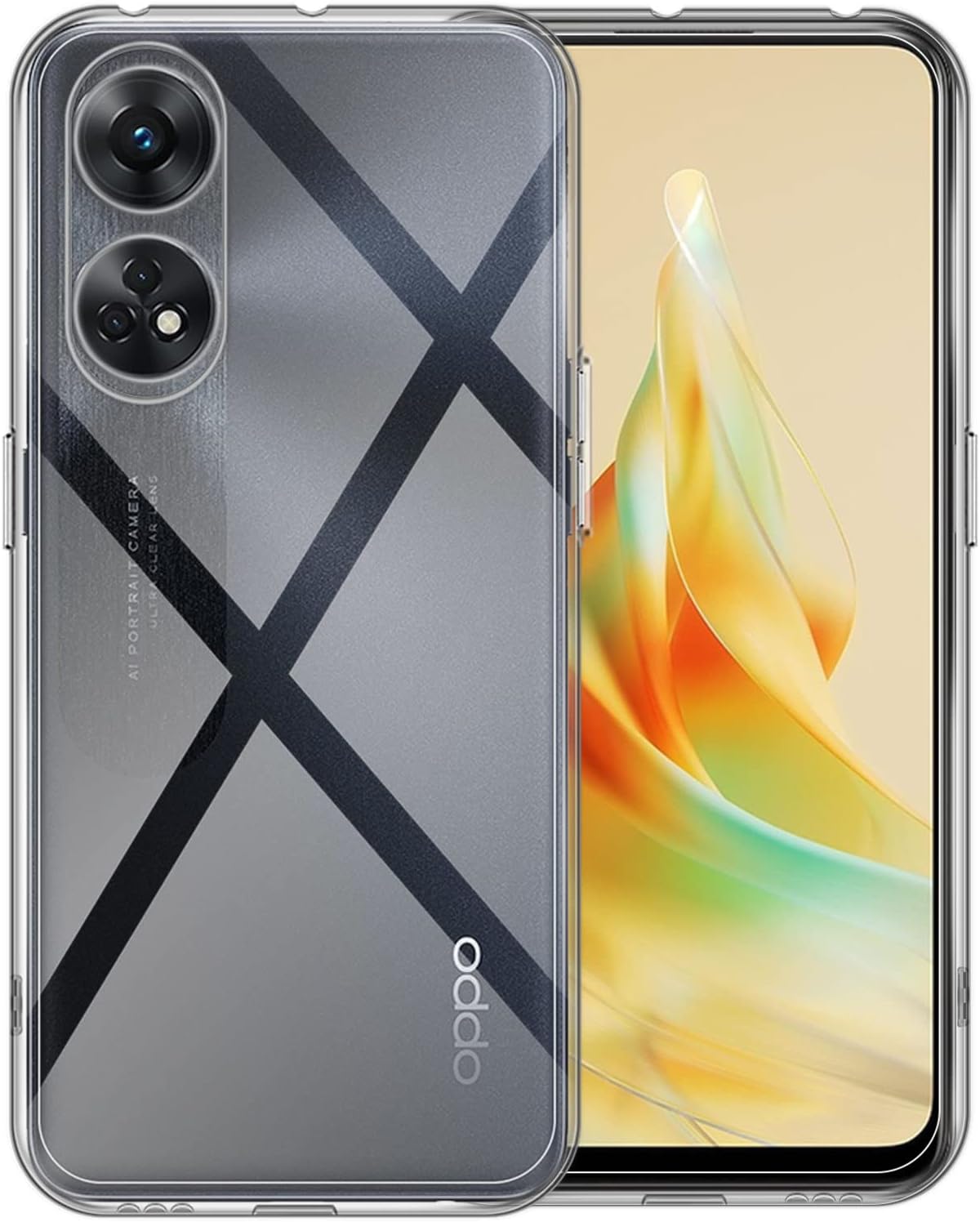 Hoesje Oppo Reno8 T 4G Flexi bumper - 0,3mm - doorzichtig