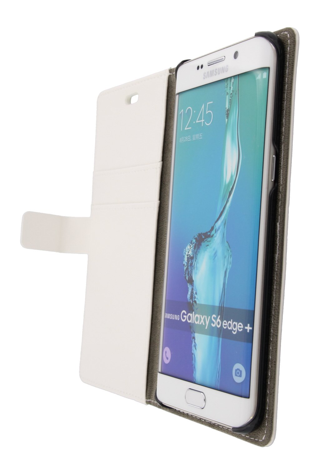 Hoesje Samsung Galaxy S6 Edge Plus flip wallet wit
