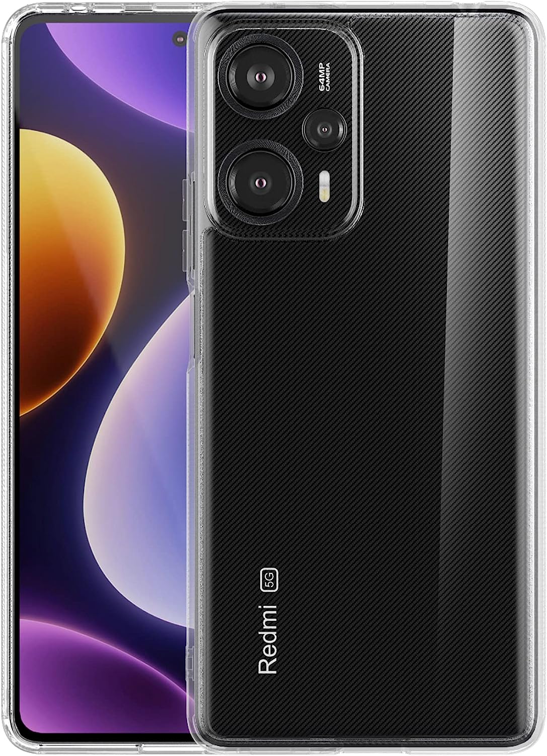 Hoesje Xiaomi Poco F5 Flexi bumper - 0,3mm - doorzichtig