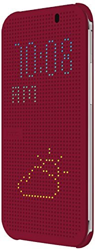 HTC One E8 Dot view flip case HC M110 paars