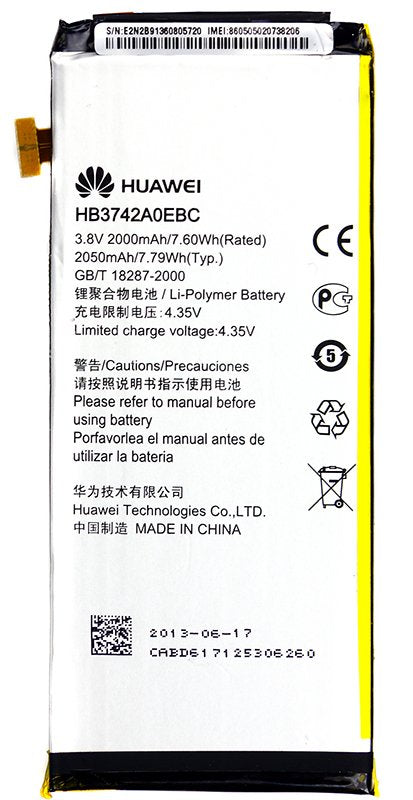 Huawei batterij HB3742A0EBC 2000 mAh Origineel
