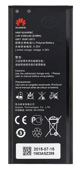 Huawei batterij HB4742A0RBC 2300 mAh Origineel