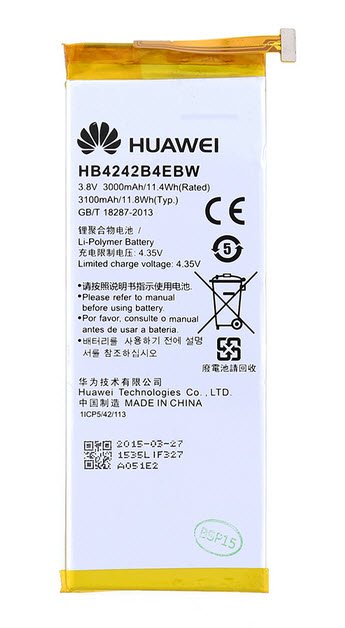 Huawei Honor 6 batterij HB4242B4EBW - 3000 mAh