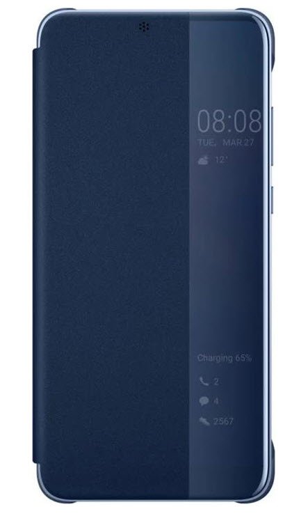 Huawei P20 Pro Smart view flip case origineel blauw