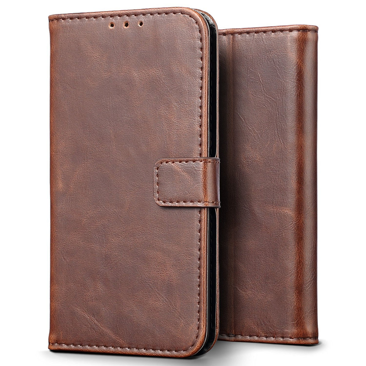 Luxury wallet hoesje Apple iPhone 7/8/SE 2020/2022 bruin