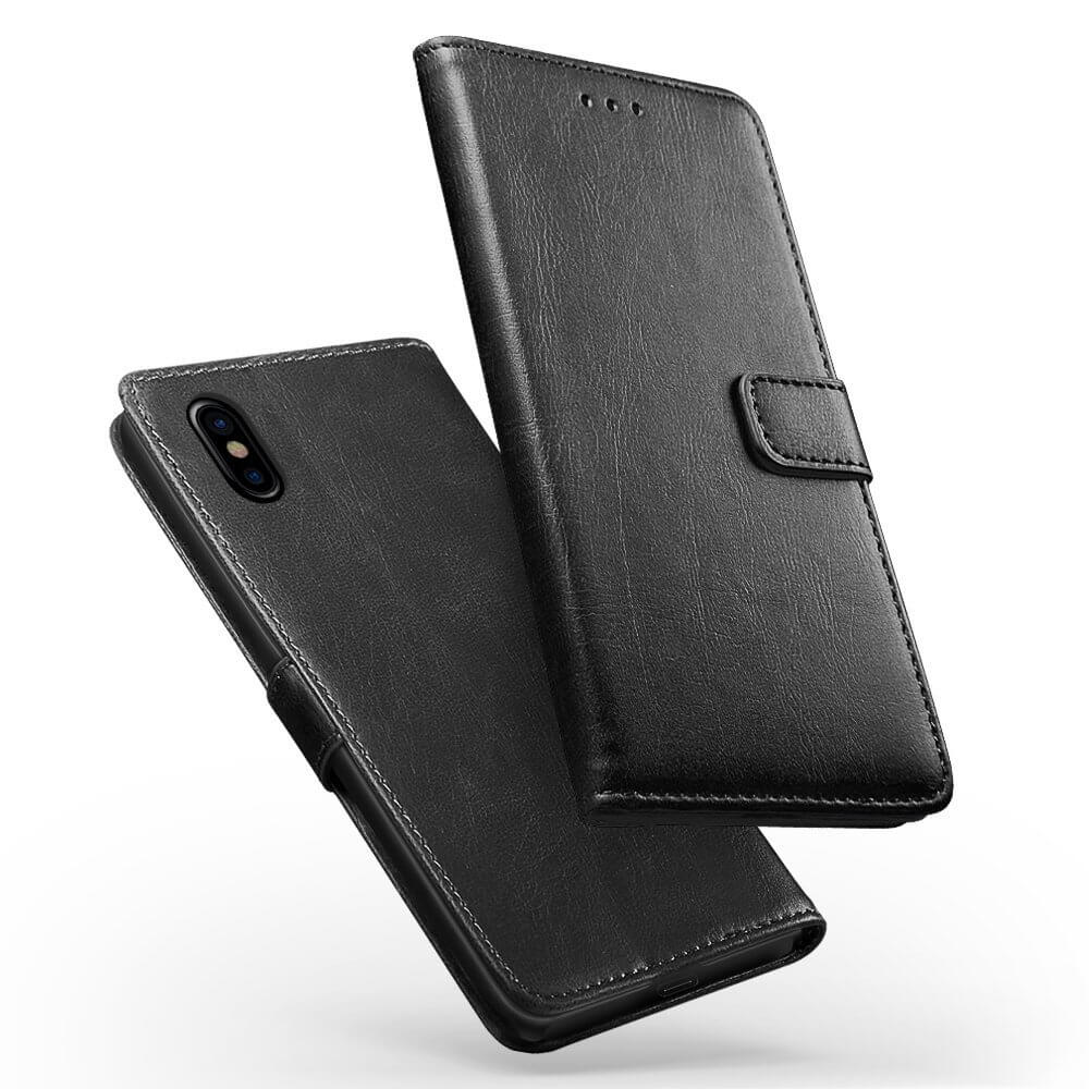 Luxury wallet hoesje Apple iPhone X/XS zwart