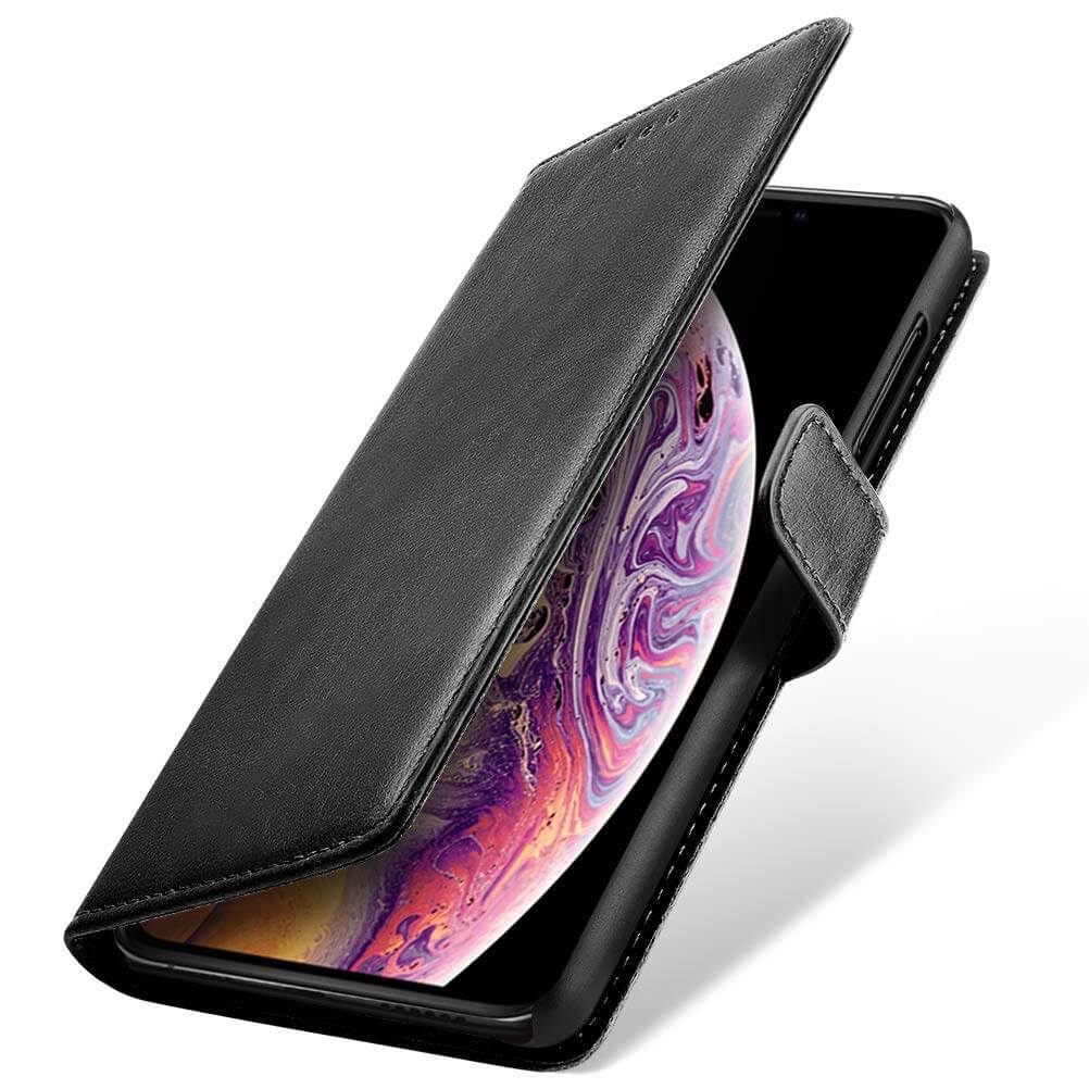 Luxury wallet hoesje Apple iPhone XS Max zwart