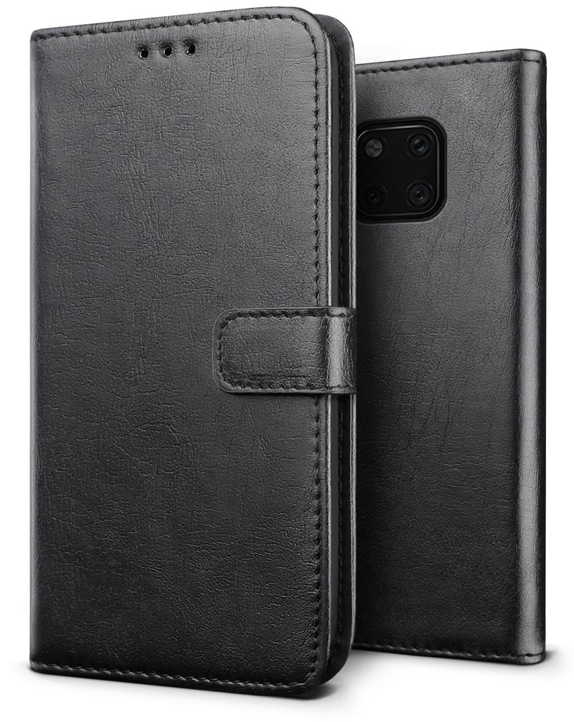 Luxury wallet hoesje Huawei Mate 20 Pro zwart