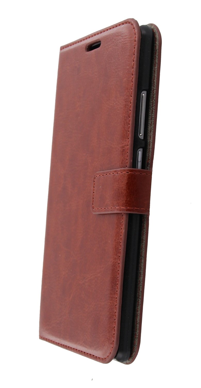 Luxury wallet hoesje Huawei Mate 8 bruin
