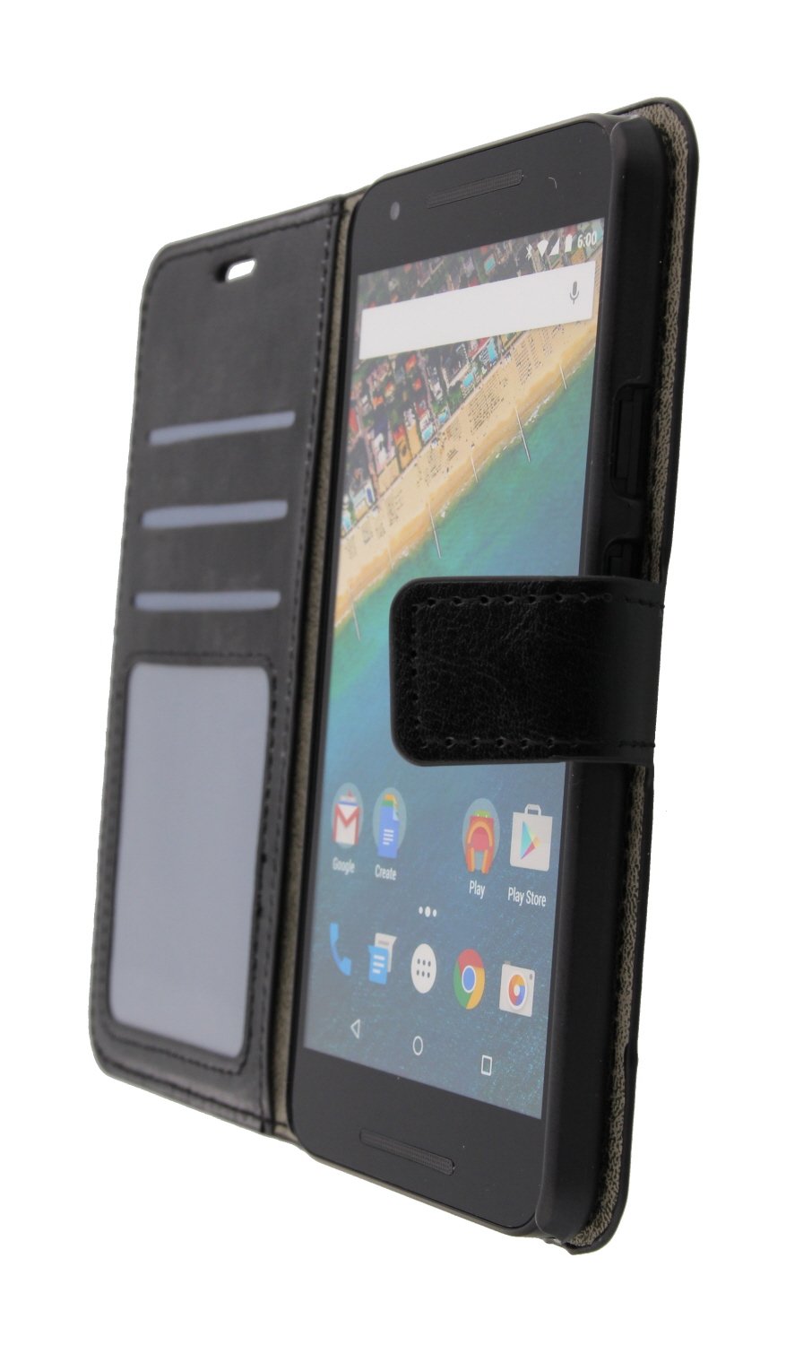 Luxury wallet hoesje LG Nexus 5X zwart