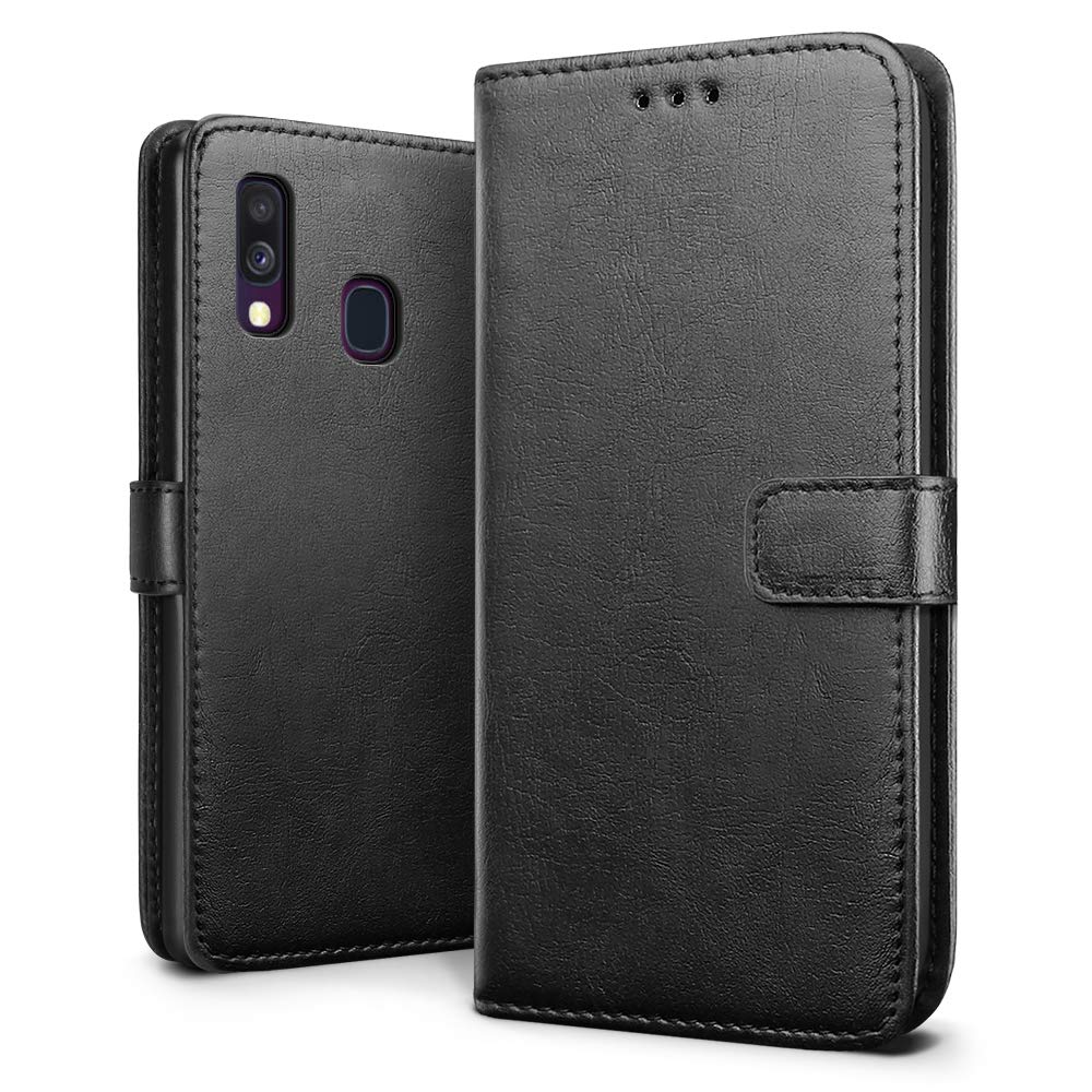 Luxury wallet hoesje Samsung Galaxy A40 zwart