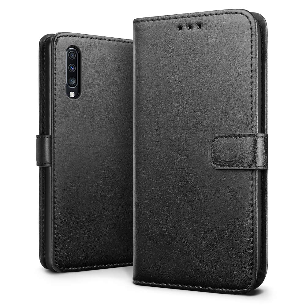 Luxury wallet hoesje Samsung Galaxy A70 zwart