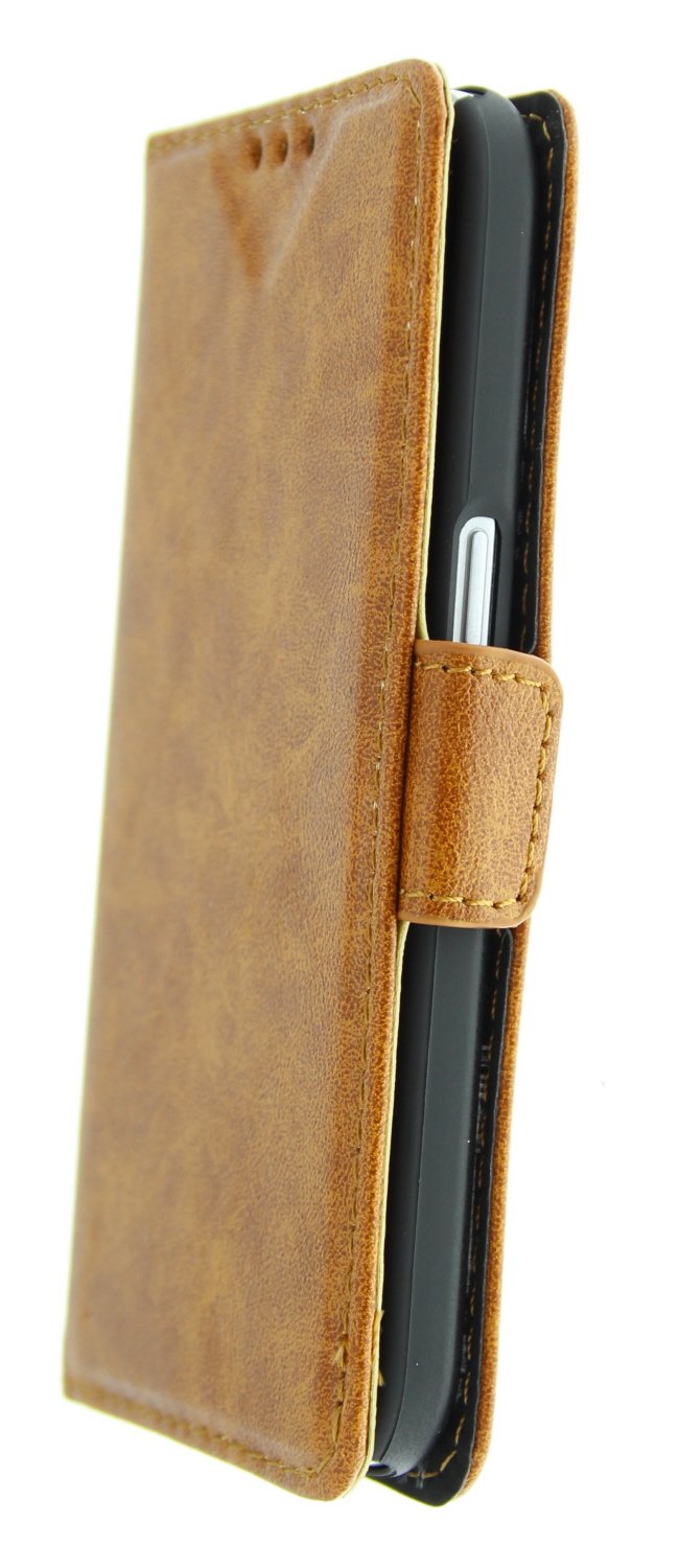 Luxury wallet hoesje Samsung Galaxy Core Prime bruin