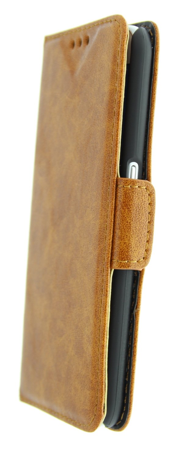 Luxury wallet hoesje Samsung Galaxy S6 bruin