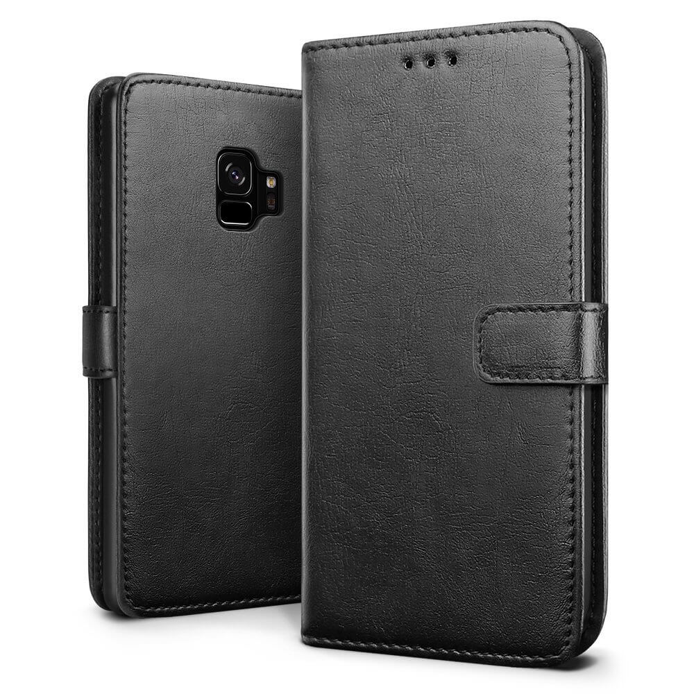 Luxury wallet hoesje Samsung Galaxy S9 zwart