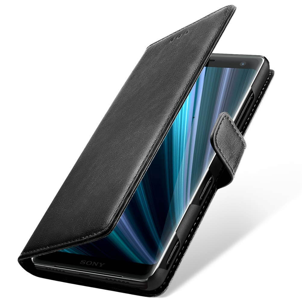 Luxury wallet hoesje Sony Xperia 5 II zwart