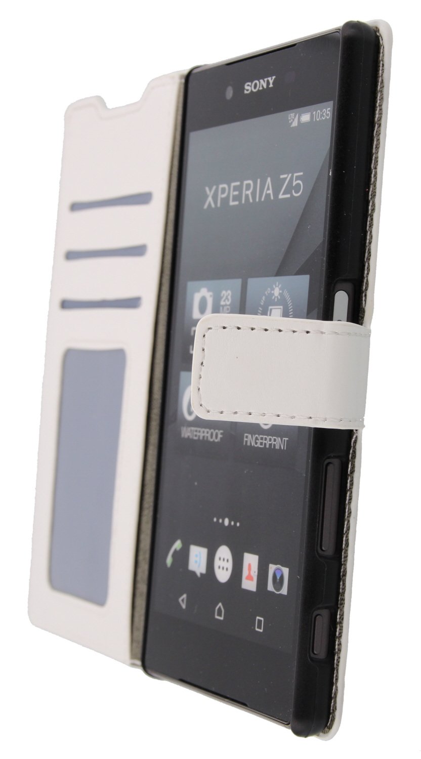 Luxury wallet hoesje Sony Xperia Z5 wit