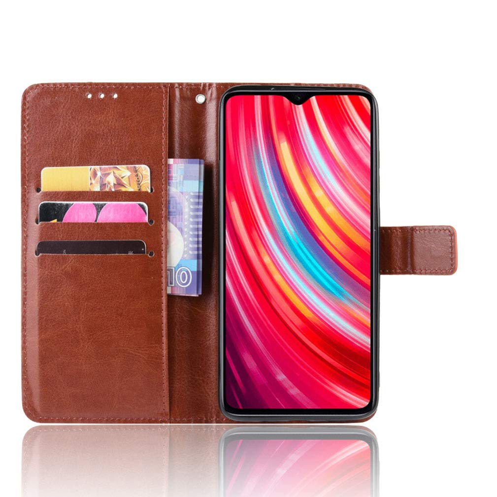Luxury wallet hoesje Xiaomi Redmi Note 8 Pro bruin