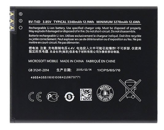 Microsoft batterij BV-T4D - Lumia 950XL - 3340 mAh - Origineel