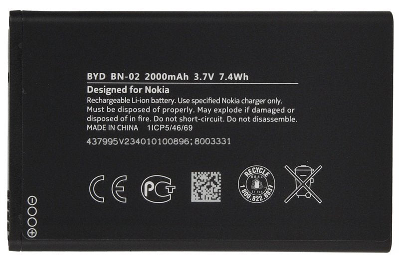 Nokia batterij BN-02 2000 mAh Origineel