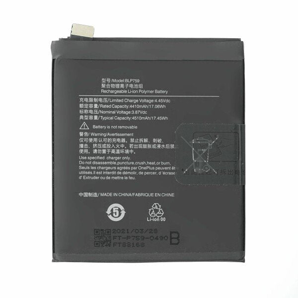 OnePlus 8 Pro batterij - type BLP759 4510 mAh