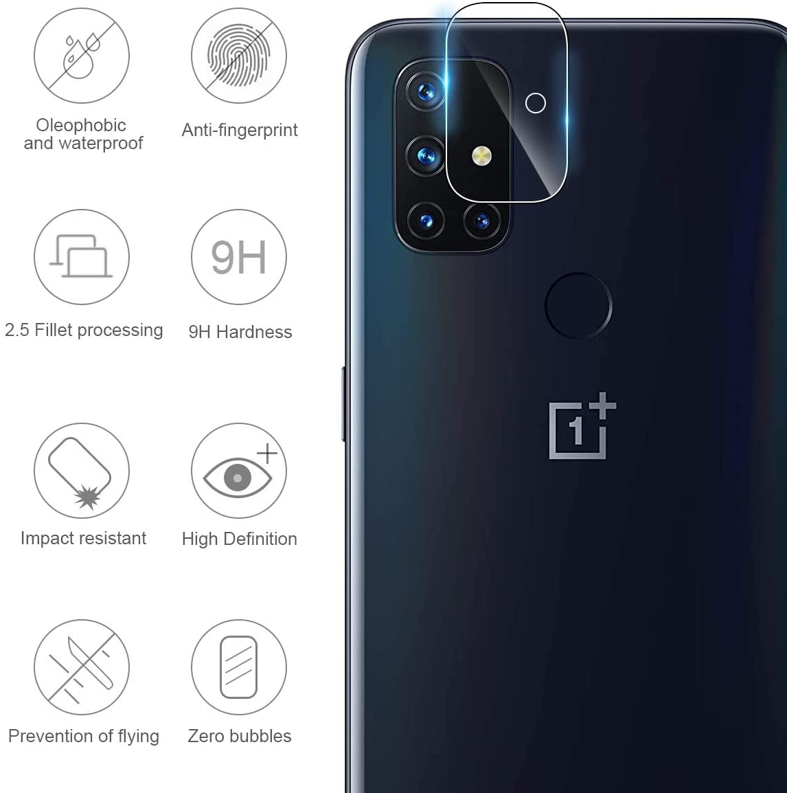 OnePlus Nord N100 Camera lens protector - Tempered Glass