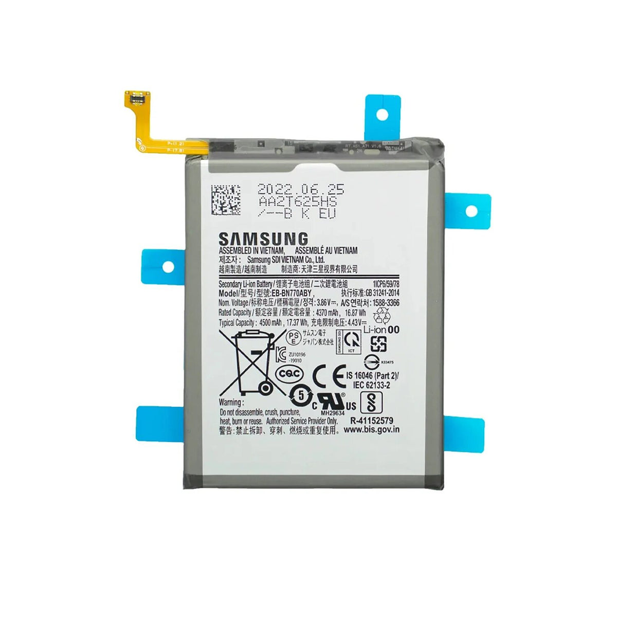 Samsung Galaxy Note 10 Lite batterij EB-BN770ABY (Service Pack)